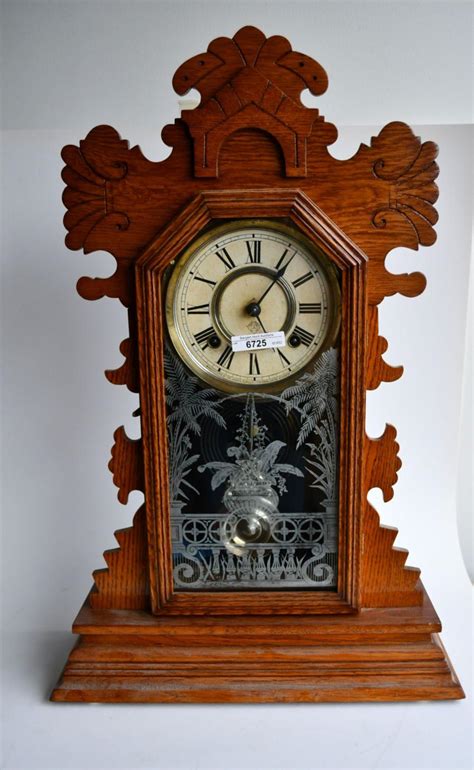 Sold At Auction Antique Ansonia Oak Cased Mantel Clock