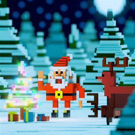 Artstation I Wish You A Voxel Christmas