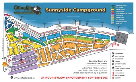 Sunnyside Campground Map Cultus Lake Park