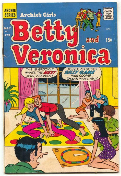 Archies Girls Betty And Veronica 173 1970 Suggestive Twister Cover Vg