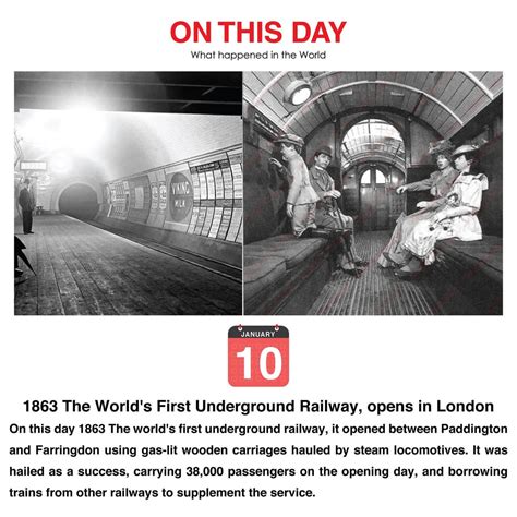 1863 The Worlds First Underground Railway Opens In London R