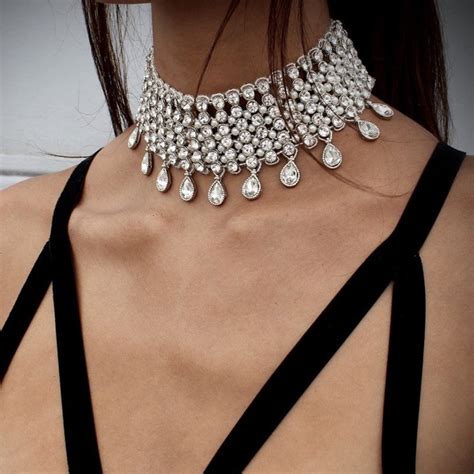 If you think the choker necklace is out of trend, think again because it has made a major comeback. JURAN 3 Colors Rhinestone Choker Indian Choker Necklace ...