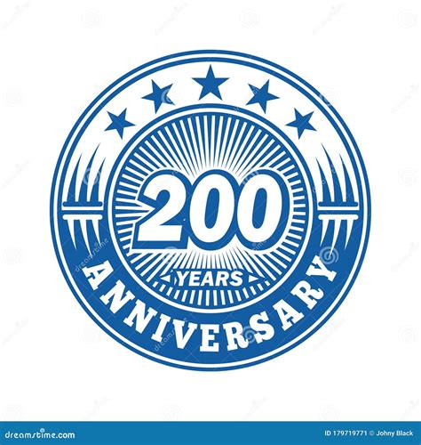 200 Years Anniversary Celebration. 200th Anniversary Logo Design