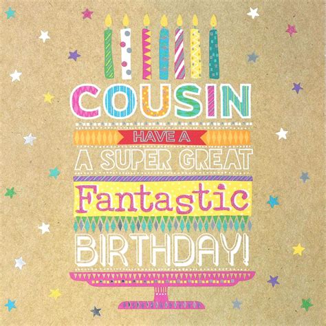 Cousin Cake Birthday Card Cards Bandm
