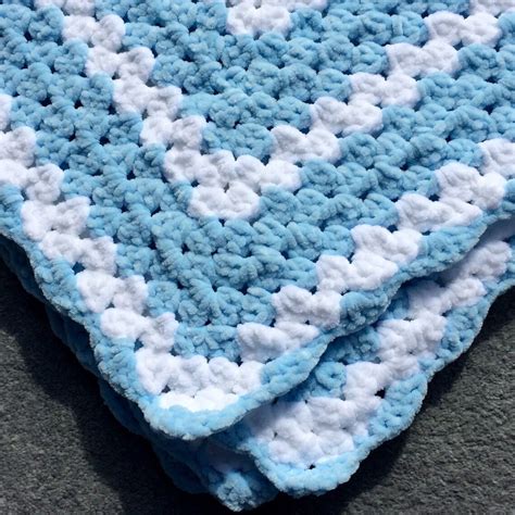 Crochet Baby Blanket Chunky Chenille Knitted Blanket New Baby T