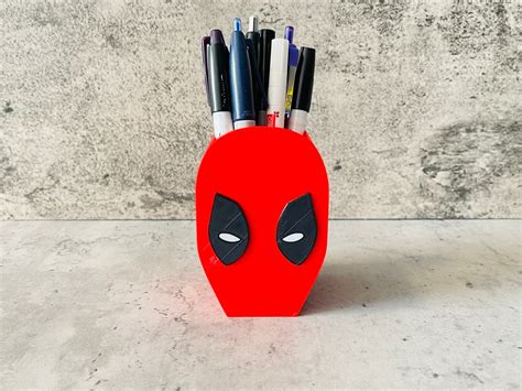 Marvel Pen And Pencil Holder Deadpool Makeup Brush Holder Etsy