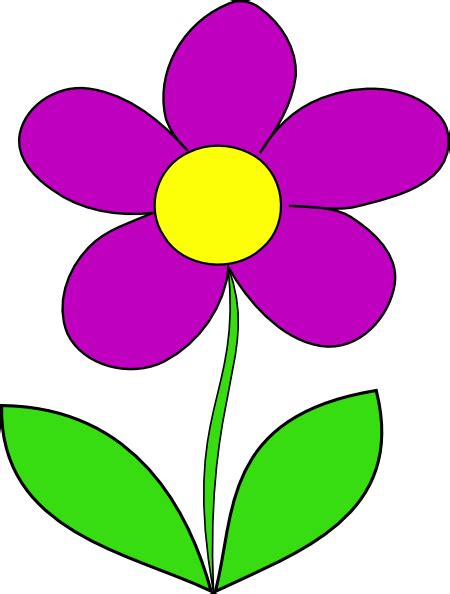 Purple Flower Clip Art At Vector Clip Art