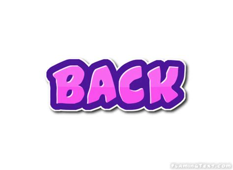 Back Logo Free Logo Design Tool From Flaming Text