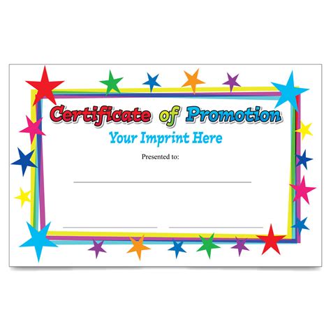 Certificate To Recognize Promotion Printable Certific