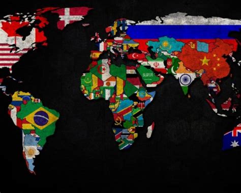 Flags On World Map 2889131 Hd Wallpaper And Backgrounds Download