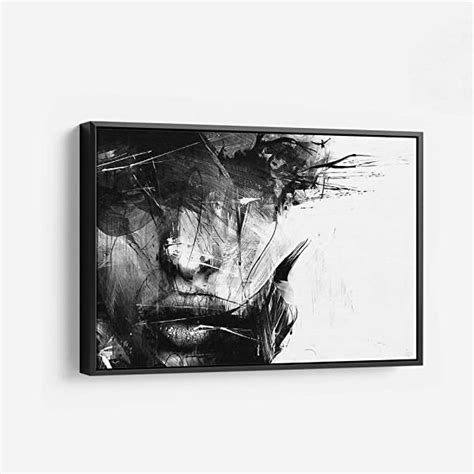 Startonight Canvas Wall Art Black And White Abstract Couple Adam And