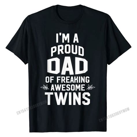 Im A Proud Dad Of Freaking Awesome Twins Father T Shirt Comics Tops