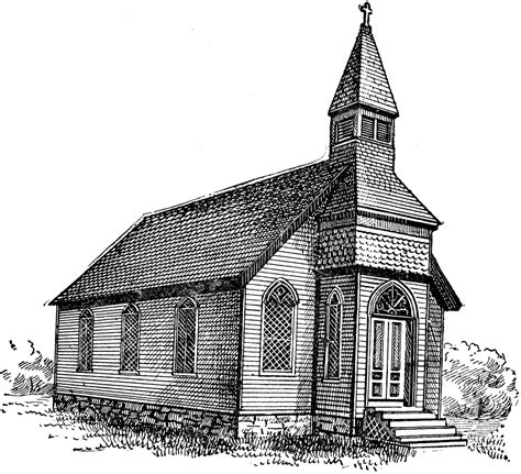Church Line Drawing
