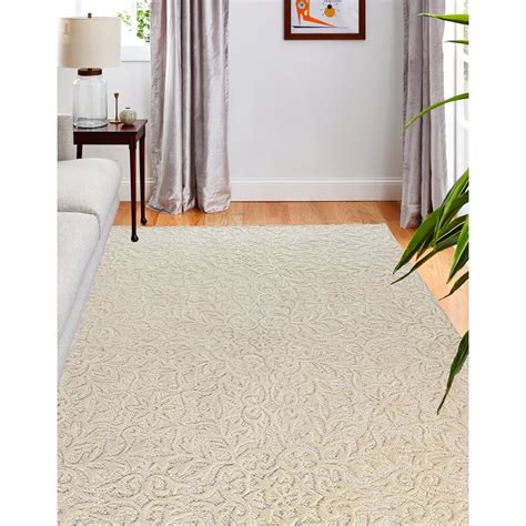 Naomi Floral Handmade Tufted Wool Ivory Area Rug Reviews Birch Lane