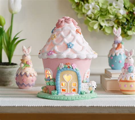 As Is 85 Illuminated Easter Cupcake Cottage By Valerie