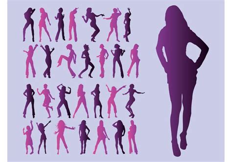 Girls Silhouettes Vector Download Free Vector Art Stock Graphics