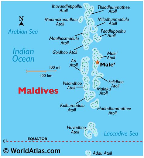 • новые отели на мальдивах →. Maldives Large Color Map