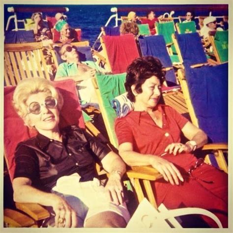 instagram filtered vintage photo 1960s women on deck of cruise ship old photography vintage