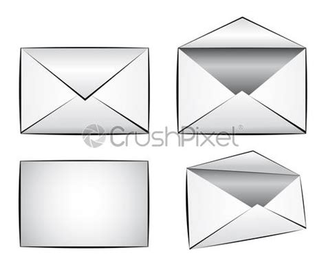 3d Emails Icon Set Stock Vector Crushpixel