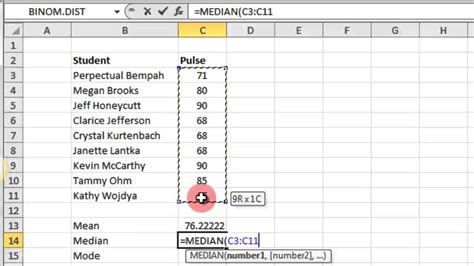The standard error of mean or sem in excel measures the deviation of a sample mean from the population mean. Mean Median Mode in Excel - YouTube