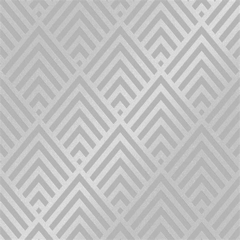 Henderson Interiors Shard Glitter Geometric Wallpaper Grey Silver
