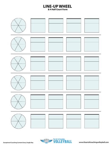 Printable Blank Volleyball Court Rotation Sheets Get Your Hands On
