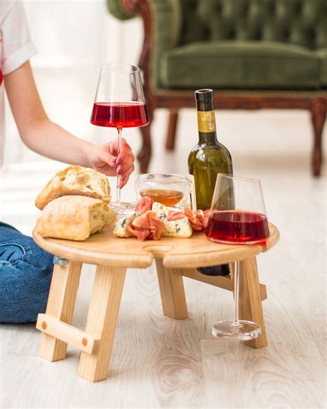 Ironwood gourmet set of 8 cheese tray wine glass holder acadia wood. Folding picnic table, Wine bottle holder, Wine glass ...