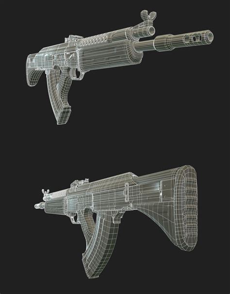 Futuristic Bullpup Rifle Concept Art