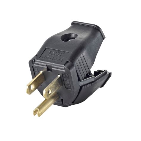 leviton 15a 125v 2 pole 3 wire grounding plug in black the home depot canada