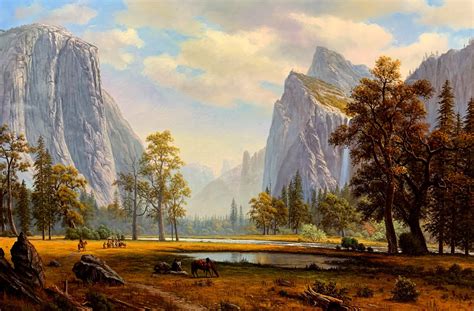 Yosemite Landscape Painting 33x46 Oil On Canvas By