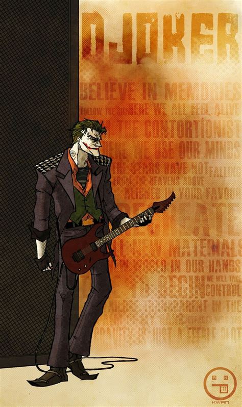 Joker As A Musician Guitar Fan Art Cómic Daniel