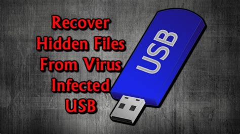 how to recover hidden files from a virus infected usb drive ng