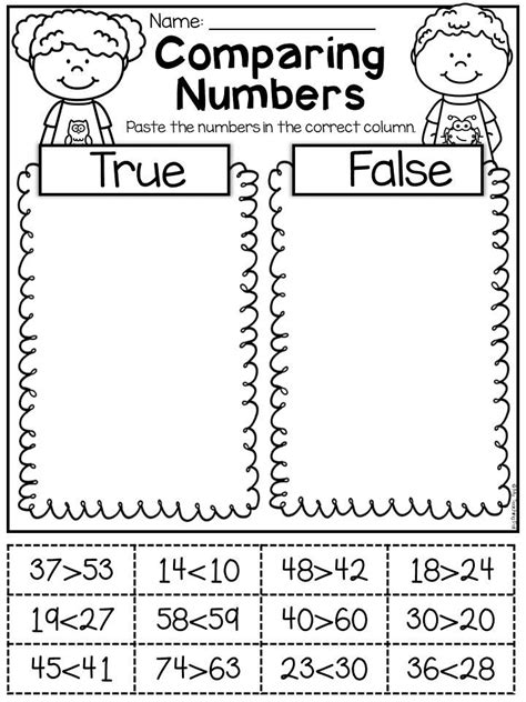 Comparing Numbers First Grade