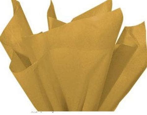 100 Sheets Antique Gold T Wrap Pom Pom Tissue Paper 15x20