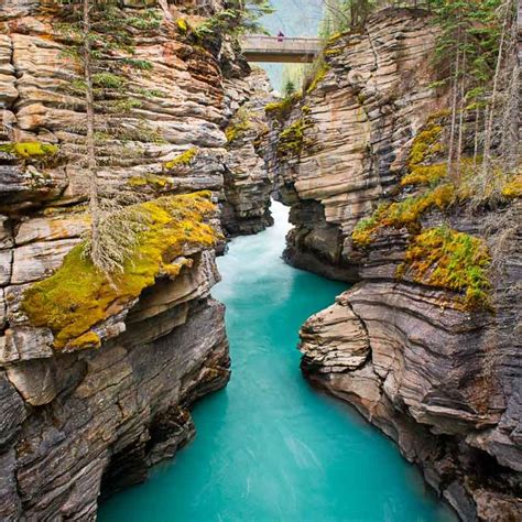 Beautiful World Athabasca Falls At Dusk Jasper Alberta Canada
