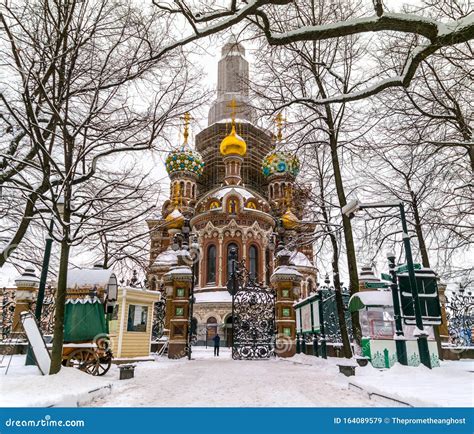 Church Of The Savior On Spilled Blood In Saint Petersburg Russia Stock
