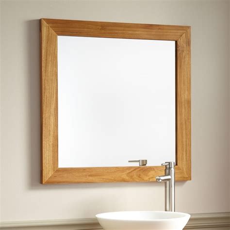 Wood Framed Bathroom Wall Mirrors Rustic Wooden Framed Wall Mirror Natural Wood Bathroom