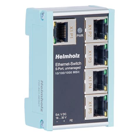 Ethernet Switch 5 Port Unmanaged 101001000 Mbit For Din Rail Helmz