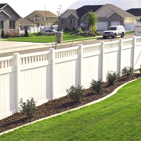Vinyl fence (6 ft fence) can cost $20.00 to $50.00 per linear foot depending on the design. Vinyl Fence Parts | DIY Vinyl Products