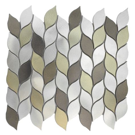 Good Quality Leaf Shaped Aluminum Metal Mosaic Tile Gaudi