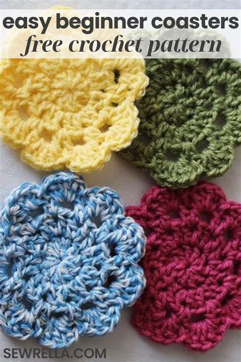 Easy Crochet Coasters Great For Beginners • Sewrella