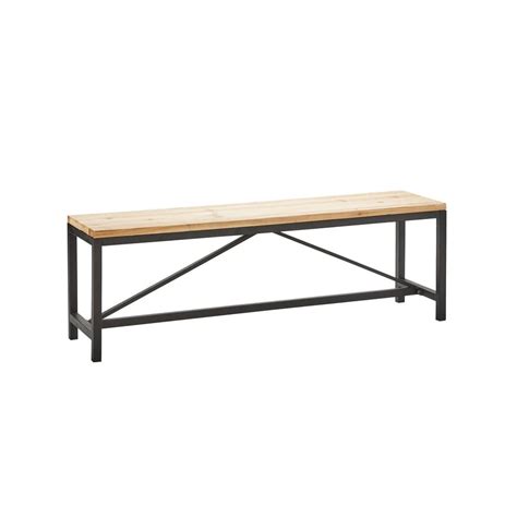 Ce banc acier brut verni est fabriqué en france artisanalement. Banc en métal noir et sapin massif L140 Long Island ...