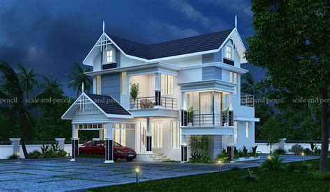 House Exterior Design Kochi Home Exterior Design Ernakulam In 2020 Modern Exterior House