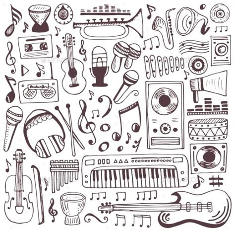 Music Doodle Collection Music Doodle Music Notes Drawing Music Sketch