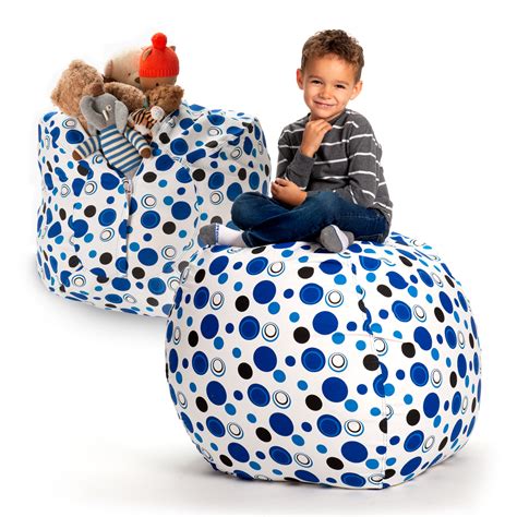 Like other bean bags by big joe, this one is also double stitched and secured with a double zipper for extra safety. Creative QT Stuffed Animal Storage Bean Bag Chair - Extra ...