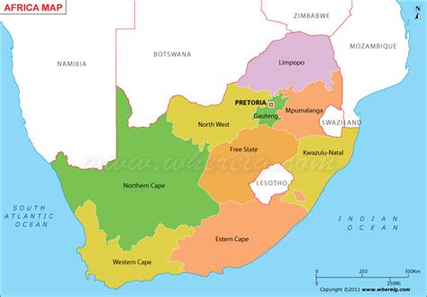 South Africa Map Map Of South Africa South Provinces Map