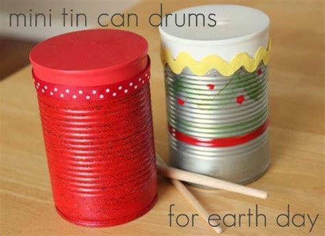 Mini Drums Drum Craft Homemade Instruments Tin Can Crafts