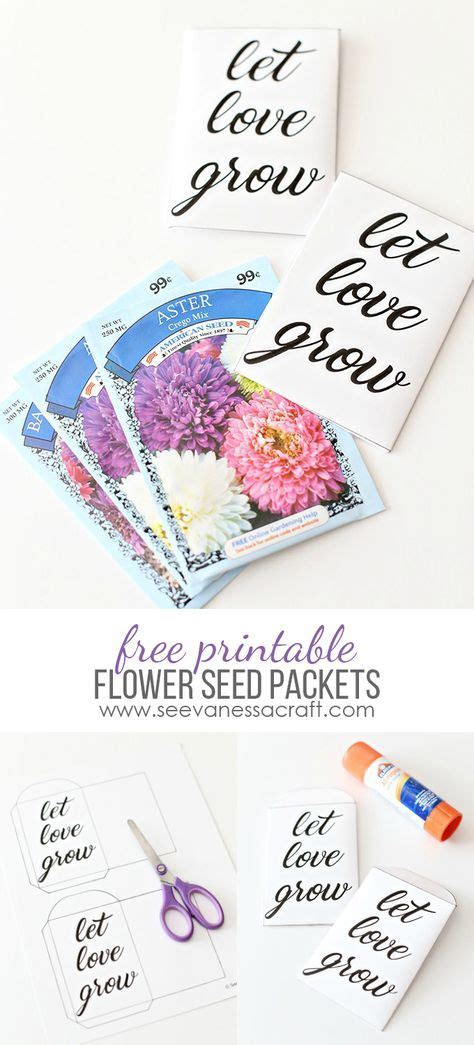 Printable Let Love Grow Seed Packets See Vanessa Craft Seed