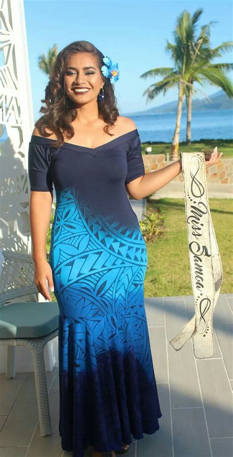 Miss Samoa Hawaiian Fashion Polynesian Dress Island Dress