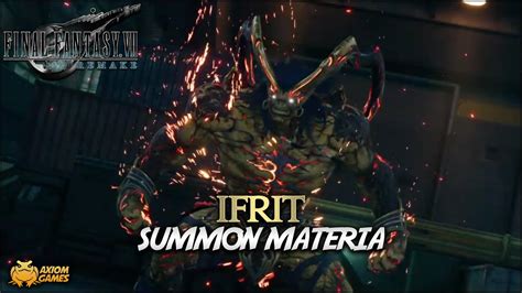 Ff7 Remake Ifrit Summon Materia Youtube